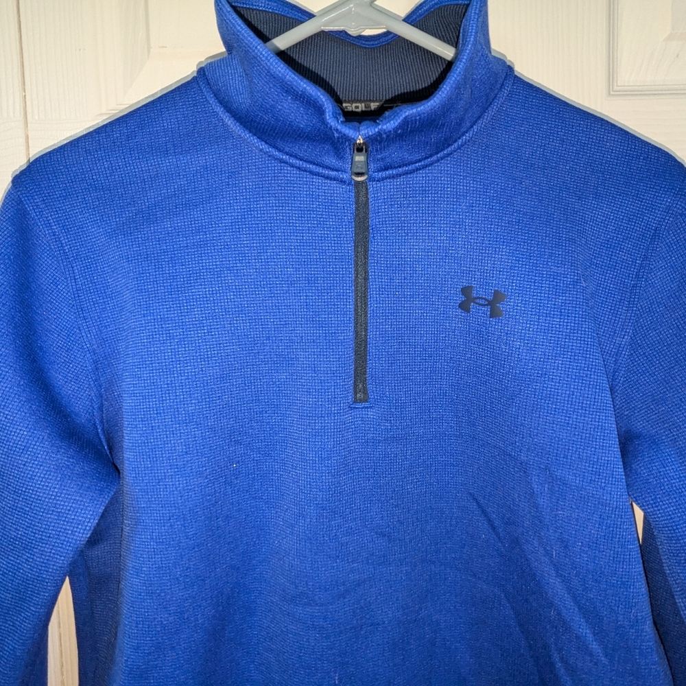 Royal Blue Under Armour Golf Quarter Zip Pullover Sweatshirt 357